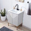 JONATHAN Y Rowan Geometric Modern Transitional 2-Shelf Bath Vanity Cabinet Only (Sink Basin Not Included) - 4 of 4
