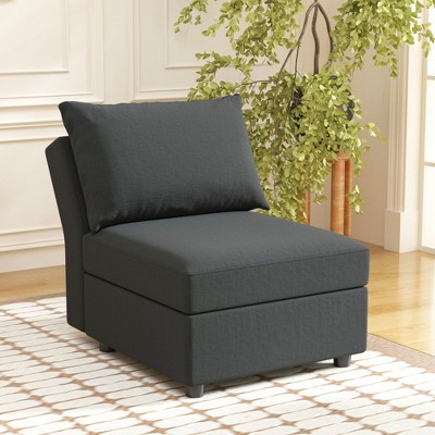 Ainfox Module Sofa Storage Single Sofa Without Armrest Dark Grey