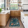 Lahome Short Machine Washable Cashmere Floral Plant Floor Mat-Natural Bio-Printing Technique - 2 of 4