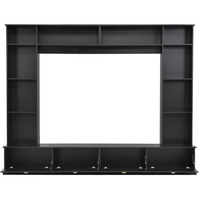 Acekool 4-in-1 Wall Unit Entertainment Center with Bookshelves, Cabinets & Open Shelves, Modern Design for TVs up to 78"