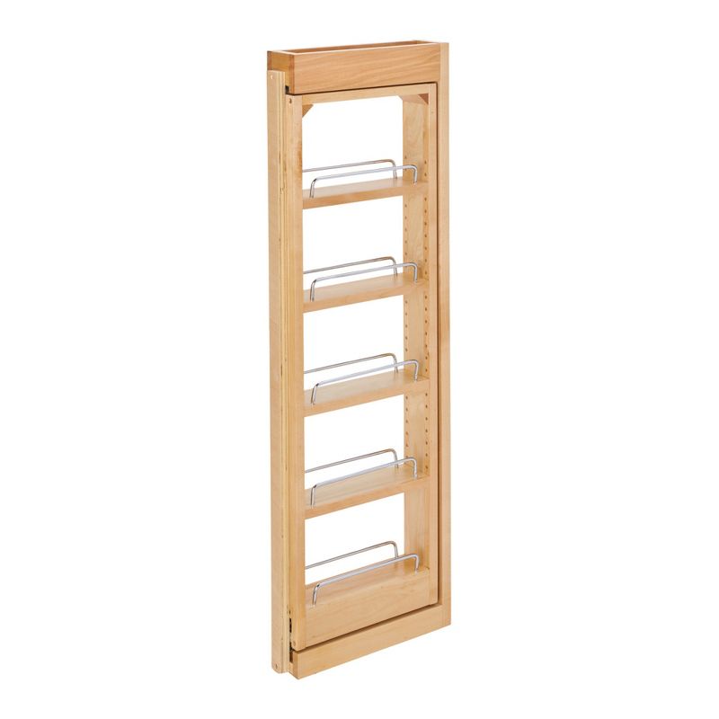 Rev-A-Shelf 432-WF36-3C 3 x 36 Inch Wooden Adjustable Pull-Out Between Cabinet Wall Filler Kitchen Storage Shelf Spice Rack Organizer Unit, 1 of 7