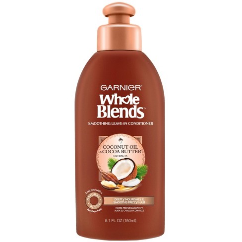 Garnier Whole Blends Smoothing Leave In Conditioner Coconut Oil & Cocoa Butter - 5.1 fl oz - image 1 of 3