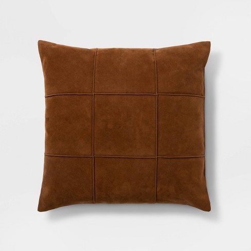 Faux Suede Square Pillow Threshold Target