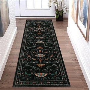 Insect Washable Soft Runner Rug Non-Slip Stain Resistant for Kitchen Hallway Nursery, Ultra-Thin Design - 1 of 4