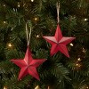 2ct Faceted Metal Star Christmas Ornament Set - Wondershop™ - image 2 of 2