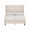 Bed Frame with Velvet Tufted Headboard, Wooden Slats Support Modern Platform Bed for Kids, Girls, Boys, No Spring Box Required (Beige) - 2 of 4