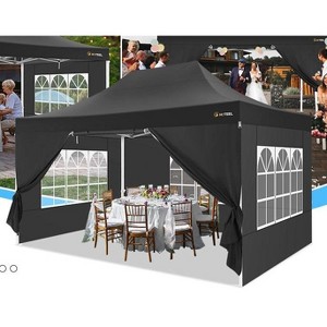 Pop Up Canopy Tent, 10x20FT Outdoor Event Tent Instant Commercial Canopies Portable Gazebo, for Outdoor, Patio, Backyard, Party, Camping - 1 of 1