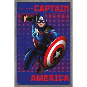 Trends International Marvel Shape of a Hero - Captain America Framed Wall Poster Prints - 1 of 4