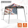 EAGLE PEAK 8x8ft Pop Up Canopy with Sidewall, 8x8 Base 6x6 Top - 3 of 4
