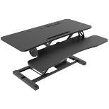 37.4" Electric Standing Desk Converter with AC USB Charger Black - Rocelco