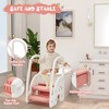 Plastic Children Learning Helper Stool with Side Handles,Kids Standing Tower with Non-Slip Pads  for Bathroom Sink,Toddler 3 Step Stool - 4 of 4