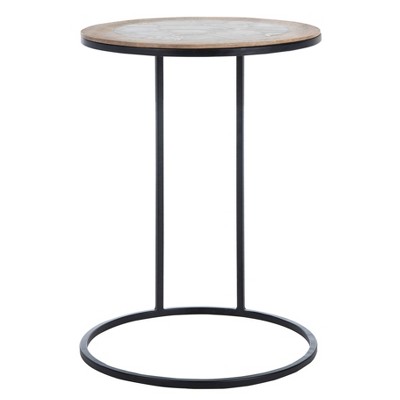 Gemma Agate Side Table Black - Safavieh