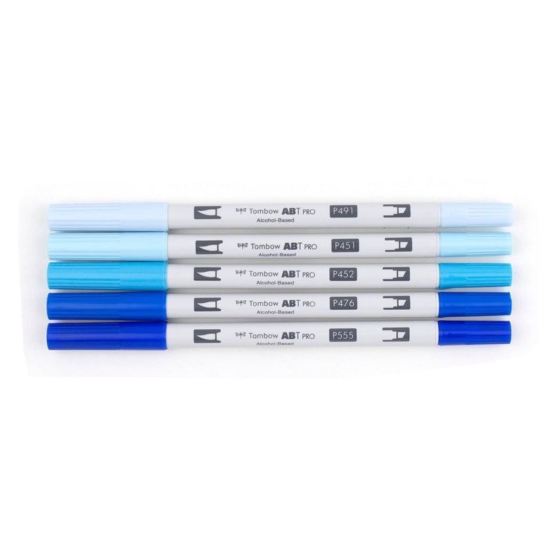 5ct ABT PRO Dual-Tip Alcohol Based Art Markers Blue Tones - Tombow, 3 of 7