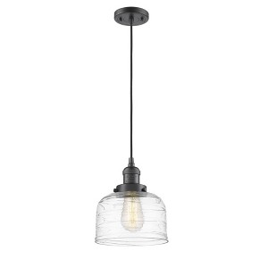 Bell - 1 Light Cord Hung Mini Pendant In Industrial Style-10 Inches Tall and 8 Inches Wide - 1 of 1