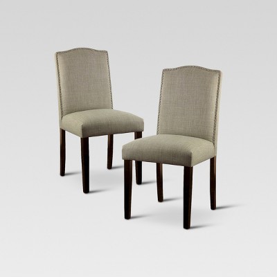 Camelot Nailhead Dining Chair Toast Set of 2 Threshold