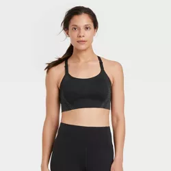 Women's High Support Seamless Bonded Sports Bra - All in Motion™ Black XXL