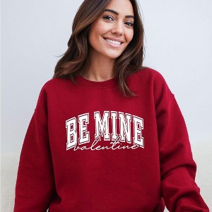 Simply Sage Market Women's Graphic Sweatshirt Be My Valentine Varsity - 1 of 4