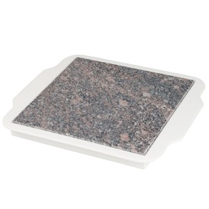 Hastings Home Microwavable Warming Plate – 9" x 10.25", White/Granite - 1 of 4