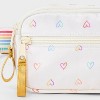 Girls' Heart Print Fanny Crossbody Bag - Cat & Jack™️ White: Adjustable Strap, Lightweight Miniature Design, Woven Polyester - 4 of 4