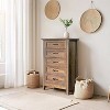 Jojoka Farmhouse 5-Drawer Dresser,44.8" Tall Wood Chest of Drawers with Natural Texture for Living Room - 3 of 4