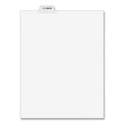 Avery Avery-Style Preprinted Legal Bottom Tab Divider, 26-Tab, Exhibit D, 11 x 8.5, White, 25/PK