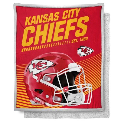 NFL Kansas City Chiefs New School Mink Sherpa Throw Blanket
