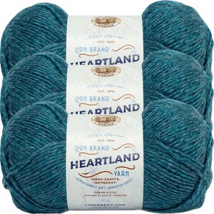 (3 Pack) Lion Brand Heartland Yarn - Glacier Bay - 1 of 3