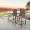 Pellebant All Weather Patio Furniture Counter Height Bar Stools (Set of 2) - 3 of 4