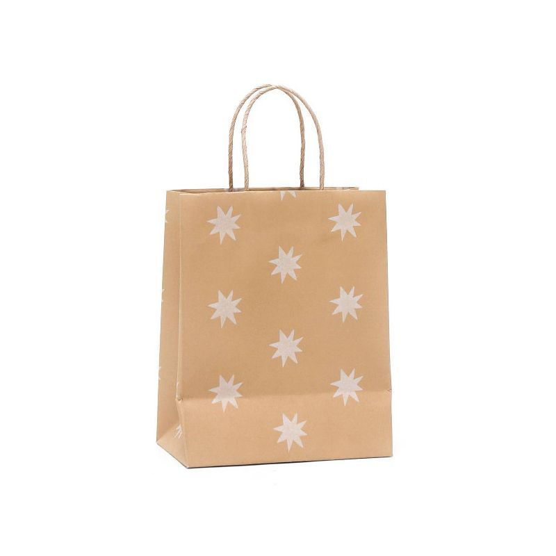 Small Recycled Paper Star Kraft Gift Bag Brown/White - Spritz&#8482;: Eco-Friendly, Party Favor, Printed Pattern, All Occasions, 4 of 10