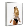 Stupell Industries Woman Draped Sun Hat Tropical Summer Vacation Framed Giclee Art - 2 of 4