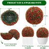Artificial Topiary Flower Balls, Set of 2 Decorative Topiary Balls Hanging Grass Ball for Home Decor Indoor and Outdoor - 2 of 4