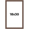 PosterPalooza | 18x30 Wide Barnwood Picture Frame, UV Acrylic, 6 Finishes - Grey, Brown, White, and Black - 2 of 4