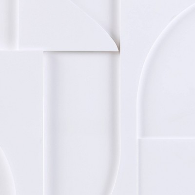 Neutral Geometric Carved MDF Wood 3-Piece Wall Art Set