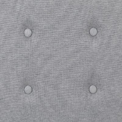 Bristol Light Gray Fabric Tufted King Size Metal Headboard