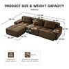 PexFix Modern L-Shaped Modular Sectional Sofa for Living Room Corduroy Fabric 3-Seater Couch with Deep Seat and Movable Ottoman Anti-slip - 3 of 4