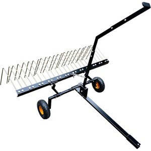 Coucheta 60-Inch Tow Behind Dethatcher & Lawn Sweeper | Lawn Tow Dethatcher Rake for ATV, Mower, 24 Steel Tines | Compatible with ATV, Lawn Tractor - 1 of 4