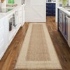 Modern Area Rugs Washable Bordered Floor Carpet, Foldable Contemporary Striped Indoor Mat, Non-Slip Low Pile Accent Rugs for Bedroom, Kitchen, Laundry - 2 of 4