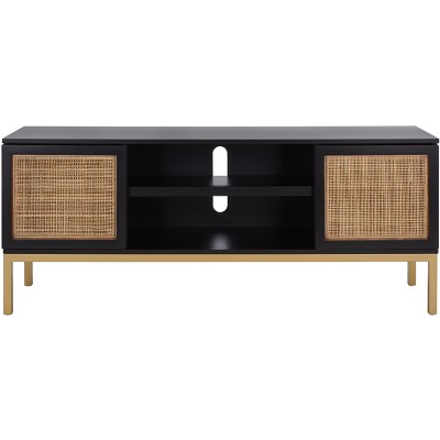 Zadie 2 Shelf Rattan Media Stand - Safavieh