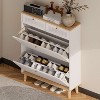 ORRD 2-Door Shoe Cabinet with Drawers - Narrow Freestanding Shoe Organizer with Wood Legs for Entrywa - 4 of 4