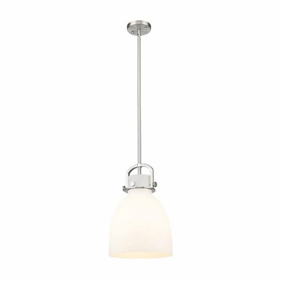 Newton Bell - 1 Light Stem Hung Pendant In Industrial Style-16.75 Inches Tall and 10 Inches Wide