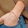Chisel Stainless Steel Polished Rose IP-plated and Enameled Crystal YOU ARE PERFECT Bangle - 4 of 4