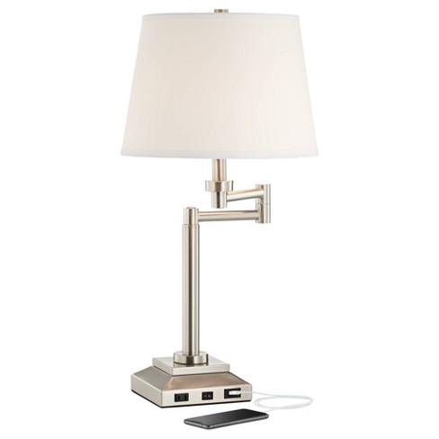 Desk lamp with outlet deals and usb port