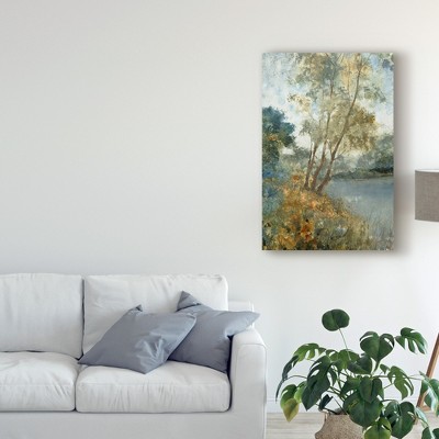 Ethereal Waters Landscape Canvas Print in Multicolor