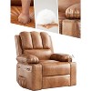 22'' Recliner Chai, Manual PU Leather Recliner with Cup Holders & Side Pockets, Ergonomic Design for Nursery, Living Room, Bedroom - 4 of 4