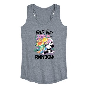 Women's - Disney - Eat the Rainbow Minnie Graphic Racerback Tank - 1 of 4