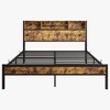 GDFStudio Yannis Modern Metal and Wooden Platform Bed Frame with Storage Headboard and Charging Station - 4 of 4