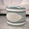 Vynxaria Diamond Handcrafted Fabric Cylindrical Pouf ¨C Stylish & Durable Seating Solution - 2 of 4