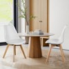 Wooakway Set of 4 PU Leather Upholstered Dining Chairs with Wood Legs for Kitchen Dining Living Room - 3 of 4