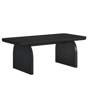 Resenkos Wooden Rectangular Coffee Table, Modern Living Room Furniture, Stylish Home Decor, Perfect for Contemporary Style, Black - 1 of 4