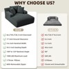 Aukfa Corduroy Sleeper Sofa Bed & Cloud Lounge Chair,No Assembly, Deep Seat, Armrests, 2 Pillows | Boneless Upholstered Chaise for Indoor Comfort - 3 of 4